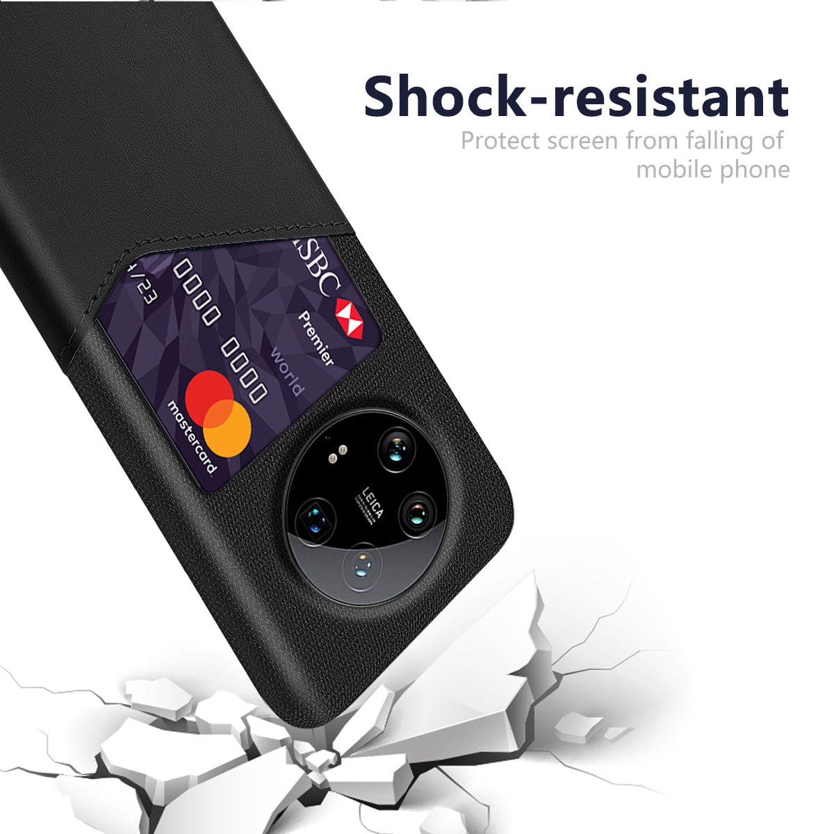 For Xiaomi 14 Ultra Phone Case Card Holder PU Leather+PC Drop-resistant Phone Shell For Xiaomi 14 Ultra Phone Case Card Holder PU Leather+PC Drop-resistant Phone Shell